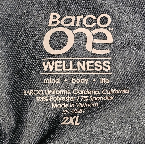 3/$25 🆕 Barco One 4 Pocket Plush Waist Cargo Summit Scrub Pants 2XL in Steel - Picture 3 of 6